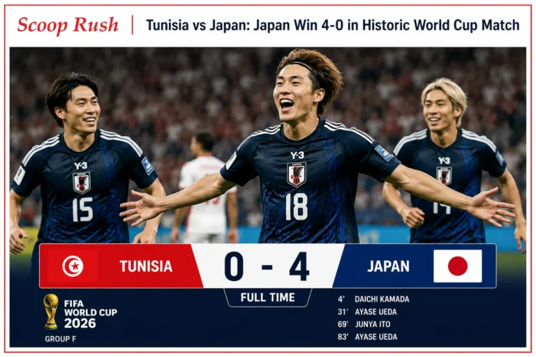 Tunisia vs Japan: Japan Cruise to 4-0 Victory in Historic FIFA World Cup Match