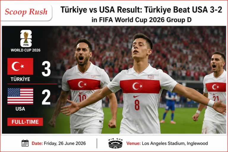 Türkiye vs USA Result: Türkiye Beat USA 3-2 in FIFA World Cup 2026 Group D