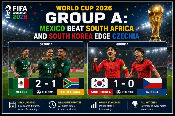 World Cup 2026 Group A: Mexico Beat South Africa and South Korea Edge Czechia