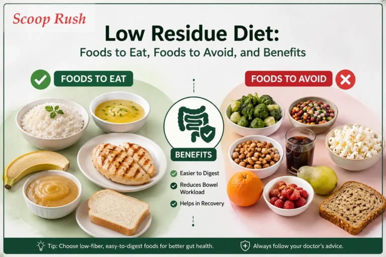 Low Residue Diet: Foods to Eat, Foods to Avoid, and Benefits
