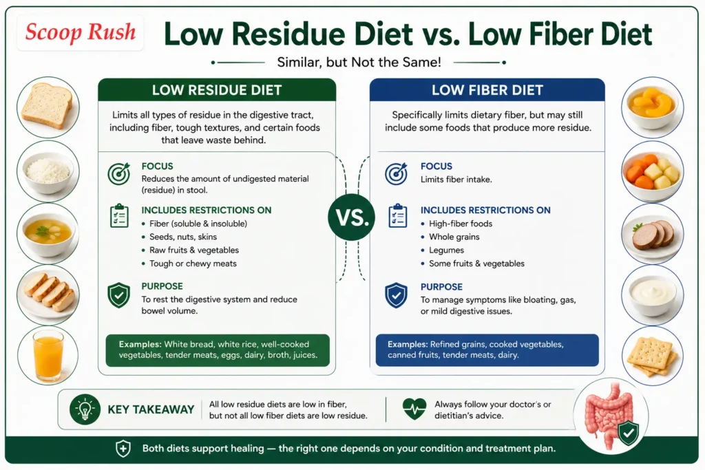 Low Residue Diet vs. Low Fiber Diet |scooprush