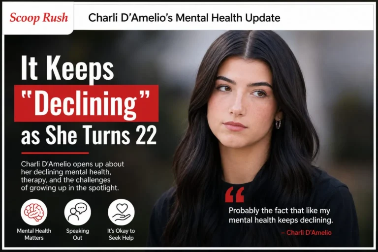 Charli D’Amelio’s Mental Health Update: “It Keeps Declining” as She Turns 22