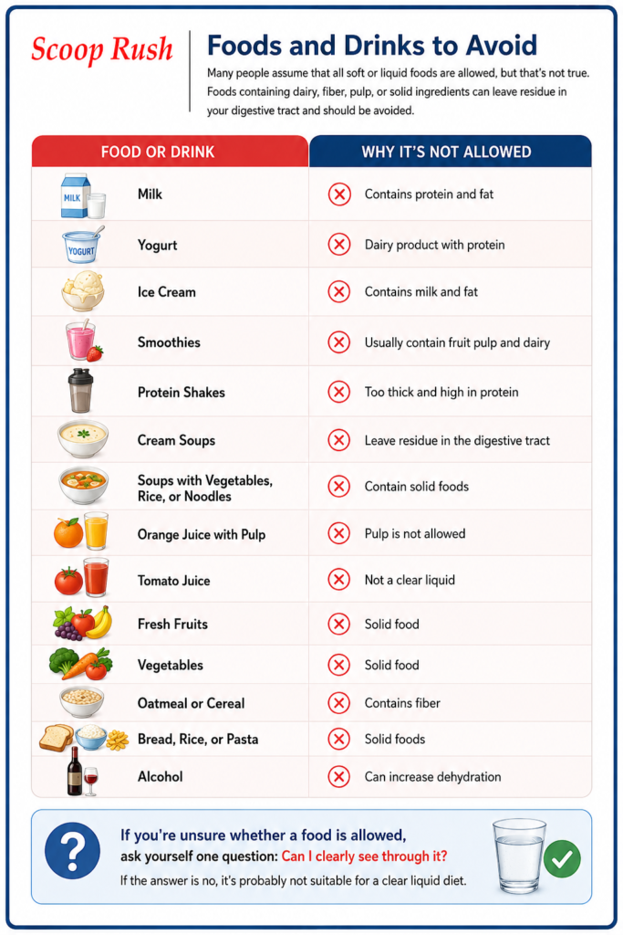 Foods and Drinks to Avoid |scooprush