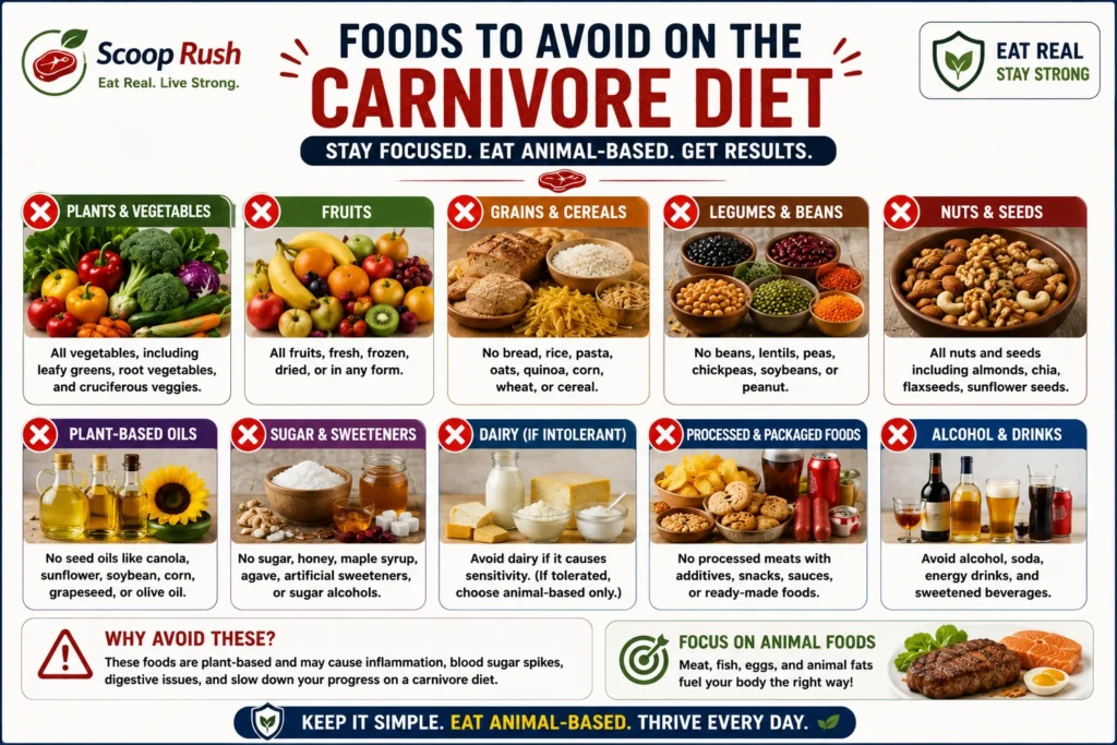Foods to Avoid on the Carnivore Diet |scooprush
