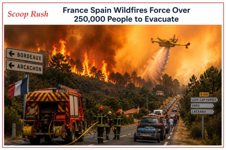 France Spain Wildfires Force Over 250,000 People to Evacuate