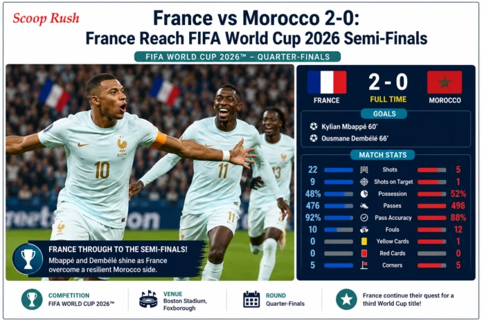 France vs Morocco 2-0: France Reach FIFA World Cup 2026 Semi-Finals