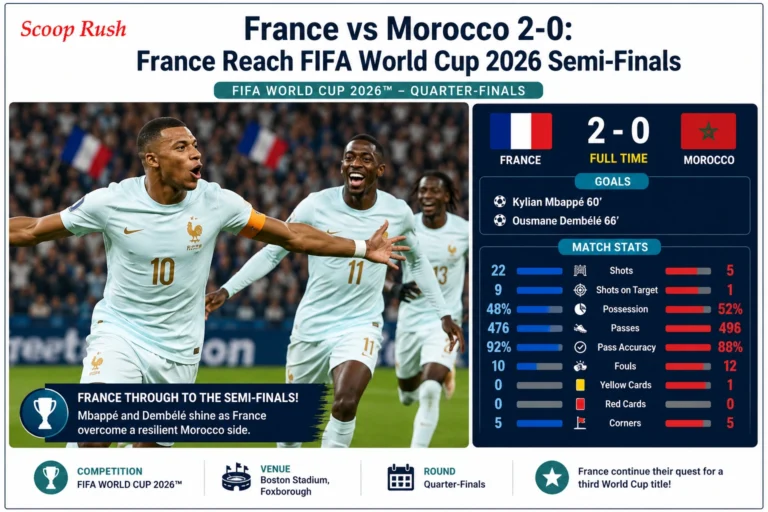 France vs Morocco 2-0: France Reach FIFA World Cup 2026 Semi-Finals