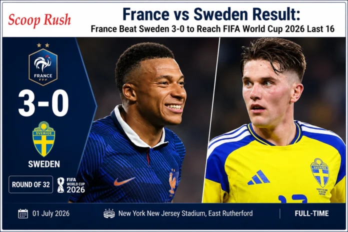 France vs Sweden Result: France Beat Sweden 3-0 to Reach FIFA World Cup 2026 Last 16