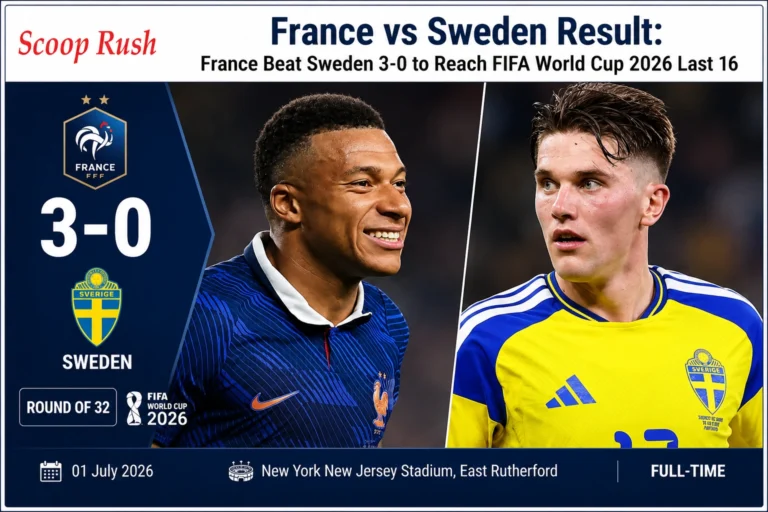 France vs Sweden Result: France Beat Sweden 3-0 to Reach FIFA World Cup 2026 Last 16