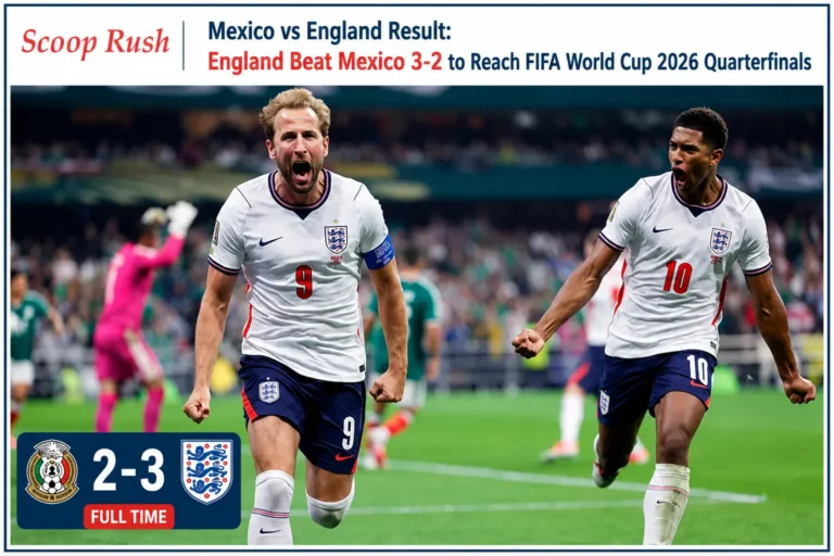 Mexico vs England Result: England Beat Mexico 3-2 to Reach FIFA World Cup 2026 Quarterfinals