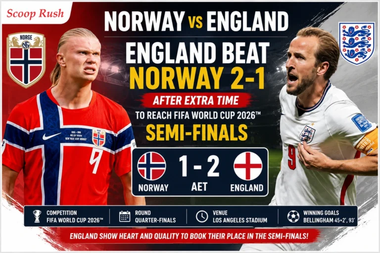 Norway vs England Result: England Beat Norway 2-1 After Extra Time to Reach FIFA World Cup 2026 Semi-Finals