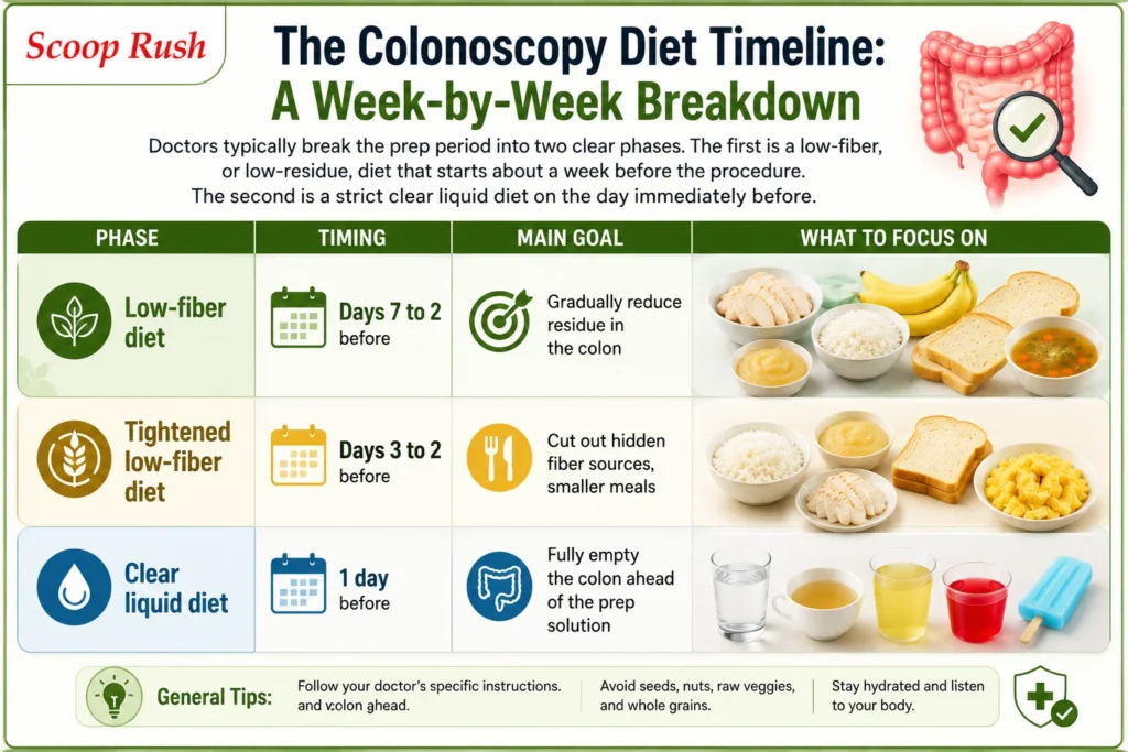 The Colonoscopy Diet Timeline: A Week-by-Week Breakdown |Scoop Rush