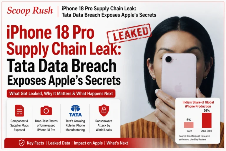 iPhone 18 Pro Leak: Tata Data Breach Exposes Apple’s Supplier List