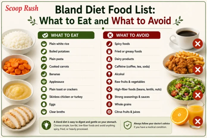 Bland Diet Food List: What to Eat and What to Avoid