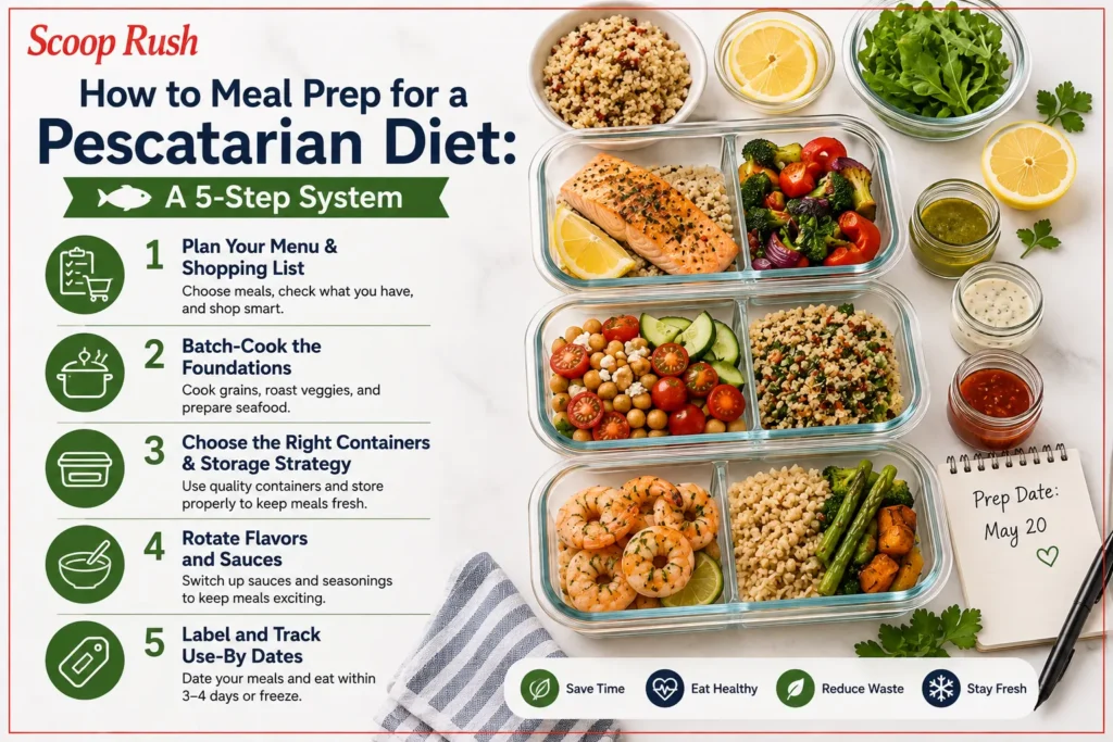 How to Meal Prep for a Pescatarian Diet: A 5-Step System|Scoop Rush