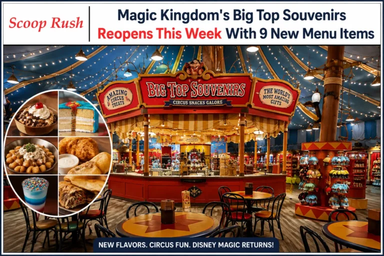 Magic Kingdom’s Big Top Souvenirs Reopens This Week With 9 New Menu Items