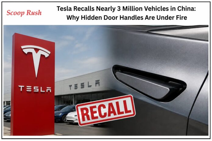 Tesla Recalls Nearly 3 Million Vehicles in China: Why Hidden Door Handles Are Under Fire