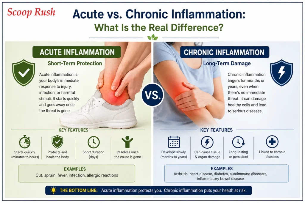 Acute vs. Chronic Inflammation: What Is the Real Difference?|Scoop Rush